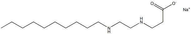 3-[2-(Decylamino)ethylamino]propionic acid sodium salt Struktur