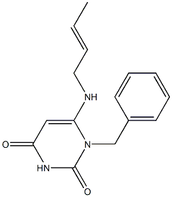 6-[(E)-2-Butenylamino]-1-benzylpyrimidine-2,4(1H,3H)-dione Struktur