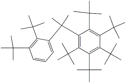 2-(ペンタ-tert-ブチルフェニル)-2-(2,3-ジ-tert-ブチルフェニル)プロパン 化学構造式