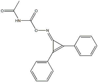N-Acetylcarbamic acid [(1,2-diphenyl-1-cyclopropen-3-ylidene)amino] ester Struktur