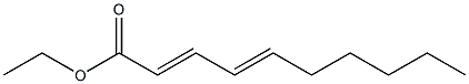 (4E)-2,4-デカジエン酸エチル 化学構造式