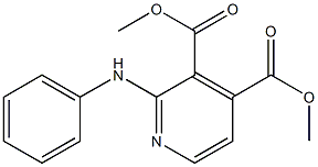 2-(フェニルアミノ)ピリジン-3,4-ジカルボン酸ジメチル 化学構造式
