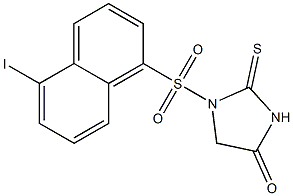 2-Thioxo-1-[[5-iodo-1-naphtyl]sulfonyl]imidazolidin-4-one Struktur
