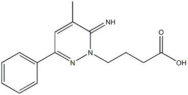 6-Imino-5-methyl-3-phenyl-1(6H)-pyridazinebutanoic acid Struktur