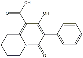 6,7,8,9-Tetrahydro-2-hydroxy-4-oxo-3-phenyl-4H-quinolizine-1-carboxylic acid Struktur