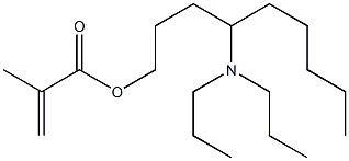 メタクリル酸4-(ジプロピルアミノ)ノニル 化学構造式