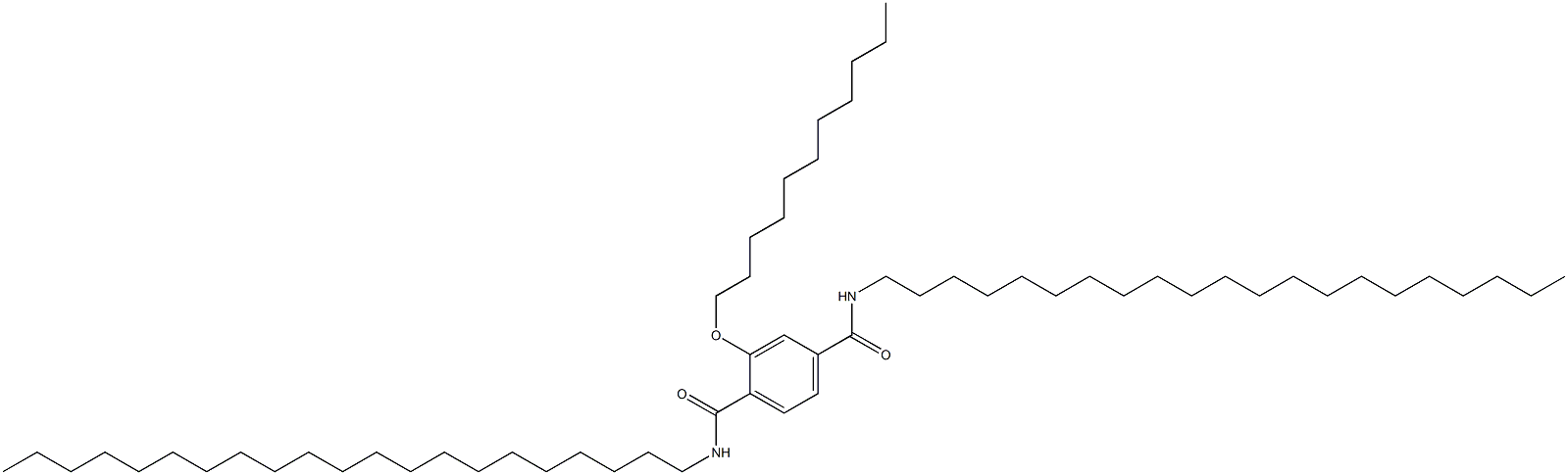 2-(ウンデシルオキシ)-N,N'-ジヘニコシルテレフタルアミド 化学構造式