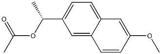 Acetic acid (R)-1-(6-methoxy-2-naphtyl)ethyl ester Struktur