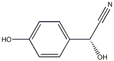 (R)-α,4-ジヒドロキシベンゼンアセトニトリル 化学構造式