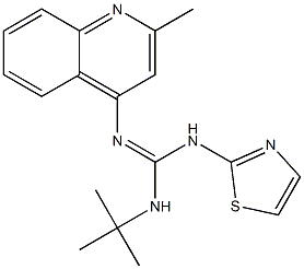 1-tert-Butyl-2-(2-methyl-4-quinolyl)-3-(thiazol-2-yl)guanidine Structure
