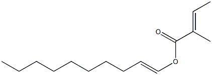 (E)-2-Methyl-2-butenoic acid 1-decenyl ester Structure