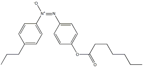 Heptanoic acid p-(p-propylphenyl-ONN-azoxy)phenyl ester 结构式