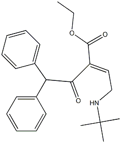 2-(2-tert-Butylaminoethylidene)-4,4-diphenyl-3-oxobutyric acid ethyl ester Struktur