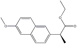 (S)-2-(6-Methoxy-2-naphtyl)propanoic acid ethyl ester Struktur