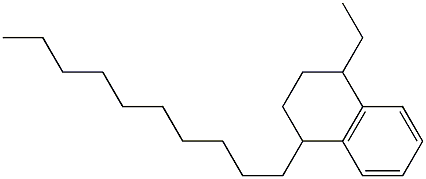 1-Decyl-4-ethyl-1,2,3,4-tetrahydronaphthalene Struktur