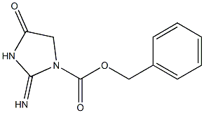 2-イミノ-4-オキソイミダゾリジン-1-カルボン酸ベンジル 化学構造式