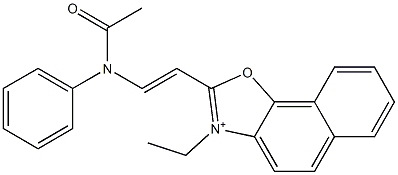 2-[2-[(Acetyl)phenylamino]ethenyl]-3-ethylnaphth[2,1-d]oxazol-3-ium Struktur