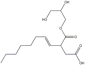 2-(1-Octenyl)succinic acid hydrogen 1-(2,3-dihydroxypropyl) ester Struktur