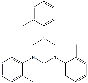 Hexahydro-1,3,5-tris(2-methylphenyl)-1,3,5-triazine Structure
