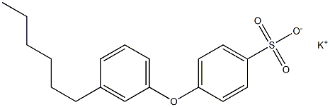 4-(3-Hexylphenoxy)benzenesulfonic acid potassium salt Structure