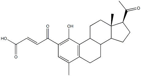 (2E)-4-[1-Hydroxy-4-methyl-20-oxo-19-norpregna-1,3,5(10)-trien-2-yl]-4-oxo-2-butenoic acid Structure