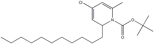 1-tert-Butyloxycarbonyl-4-chloro-1,2-dihydro-6-methyl-2-undecylpyridine Struktur