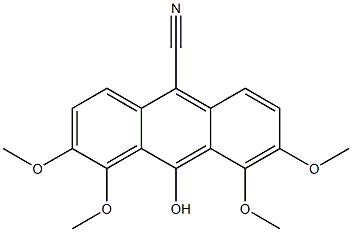  3,4,5,6-Tetramethoxy-10-hydroxyanthracene-9-carbonitrile