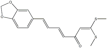  (4E,6E)-7-[3,4-Methylenedioxyphenyl]-1,1-bis(methylthio)-1,4,6-heptatrien-3-one