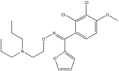 (Z)-(2,3-Dichloro-4-methoxyphenyl)(2-furanyl) ketone O-(2-dipropylaminoethyl)oxime Structure