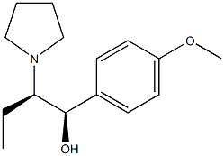 (1R,2R)-1-(p-Methoxyphenyl)-2-(1-pyrrolidinyl)-1-butanol Struktur