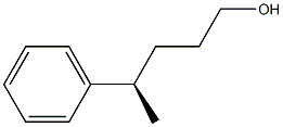 [R,(-)]-4-フェニル-1-ペンタノール 化学構造式