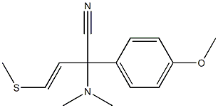 2-(4-Methoxyphenyl)-4-methylthio-2-dimethylamino-3-butenenitrile