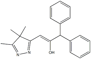 (Z)-1-Diphenylmethyl-2-(4,4,5-trimethyl-4H-pyrazol-3-yl)ethen-1-ol Structure