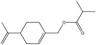 Isobutyric acid [4-(1-methylethenyl)-1-cyclohexenyl]methyl ester Structure