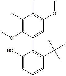 3-tert-Butyl-2-(3,4-dimethyl-2,5-dimethoxyphenyl)phenol Struktur