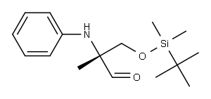 (R)-2-Anilino-2-methyl-3-(tert-butyldimethylsiloxy)propanal Structure
