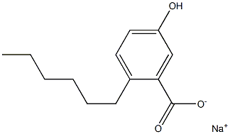 2-Hexyl-5-hydroxybenzoic acid sodium salt 结构式