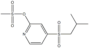 メタンスルホン酸4-(2-メチルプロピルスルホニル)-2-ピリジニル 化学構造式