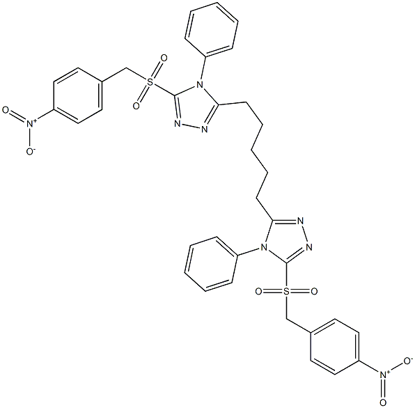 5,5'-(1,5-Pentanediyl)bis[4-(phenyl)-3-(4-nitrobenzylsulfonyl)-4H-1,2,4-triazole]
