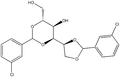 1-O,2-O:3-O,5-O-Bis(3-chlorobenzylidene)-D-glucitol Structure