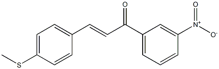 4-(メチルチオ)-3'-ニトロカルコン 化学構造式