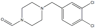 4-(3,4-ジクロロベンジル)ピペラジン-1-カルボアルデヒド 化学構造式