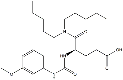 (R)-5-(Dipentylamino)-4-[((3-methoxyanilino)carbonyl)amino]-5-oxopentanoic acid