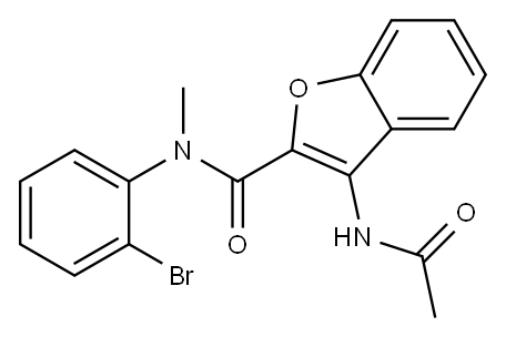3-Acetylamino-N-(2-bromophenyl)-N-methylbenzofuran-2-carboxamide|
