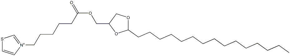 3-[6-(2-Pentadecyl-1,3-dioxolan-4-ylmethoxy)-6-oxohexyl]thiazolium Structure