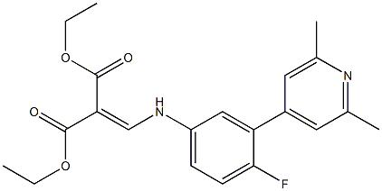 [[[4-Fluoro-3-(2,6-dimethyl-4-pyridinyl)phenyl]amino]methylene]malonic acid diethyl ester Structure