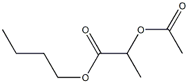 2-アセチルオキシプロパン酸ブチル 化学構造式