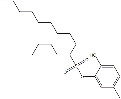 6-Pentadecanesulfonic acid 2-hydroxy-5-methylphenyl ester Structure
