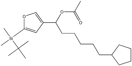Acetic acid 1-[5-(tert-butyldimethylsilyl)-3-furyl]-6-cyclopentylhexyl ester Struktur