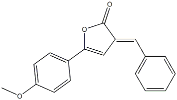 (3E)-3-(Benzylidene)-5-[4-methoxyphenyl]furan-2(3H)-one Struktur